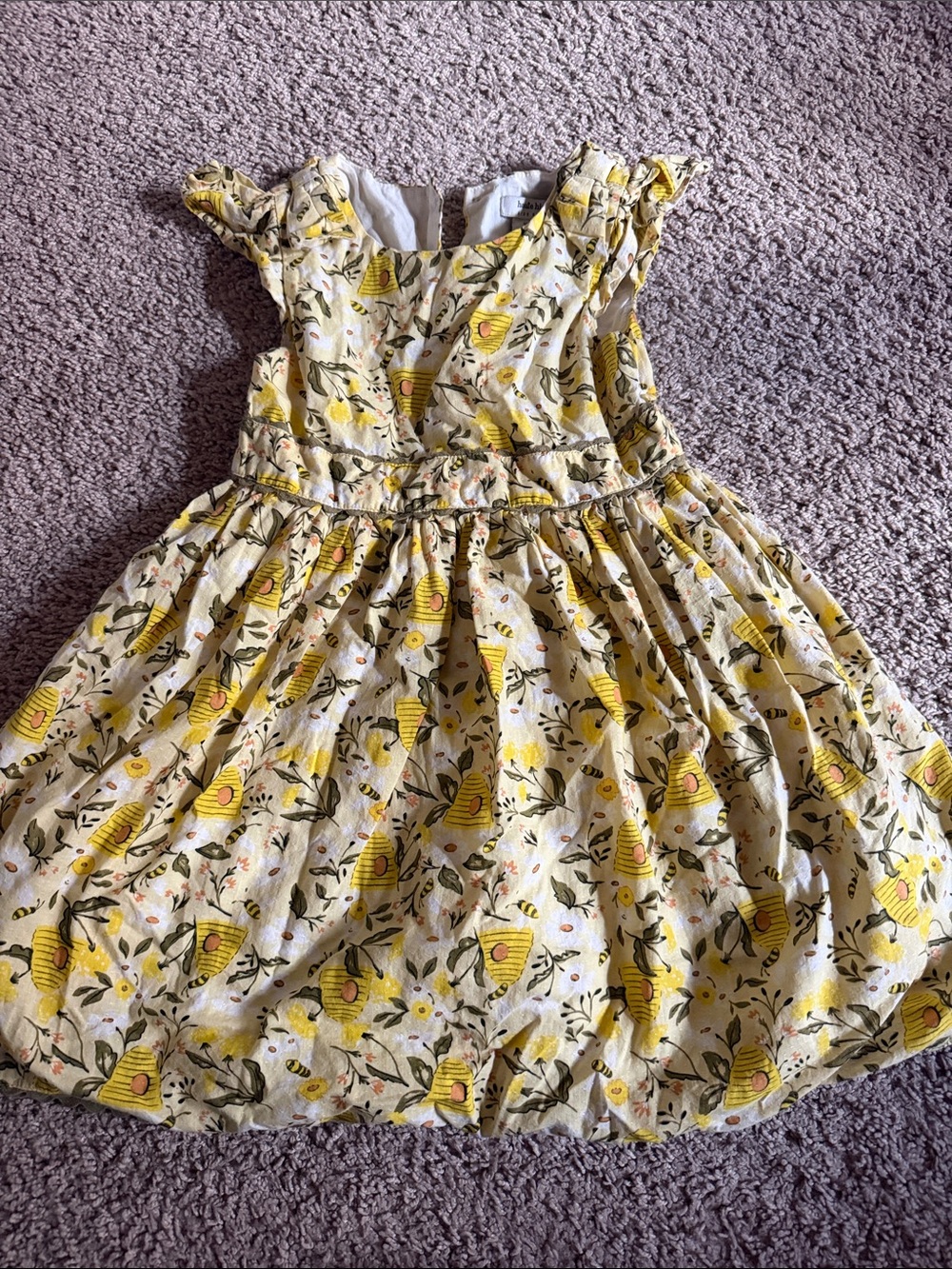 Haute Hippie Girls Yellow Floral BeeHive Summer Dress